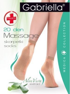 На картинке изображено - Женские носочки с массажным эффектом Gabriella Medica 20 den | фото 1