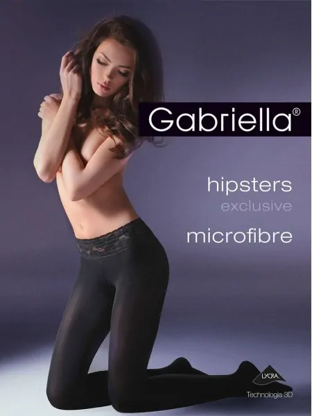 На картинке изображено - Женские матовые колготы с ажурным поясом Gabriella Hips Micro Exclusive 50den | фото 1