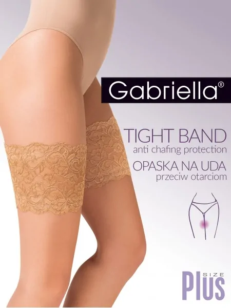 Жіночі мереживні пов'язки на стегна, бандалетки Gabriella Opaska plus size