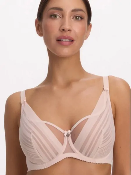 Bra Gaia 1397 Alicia – Creamy Beige Bralette with Striped Lace
