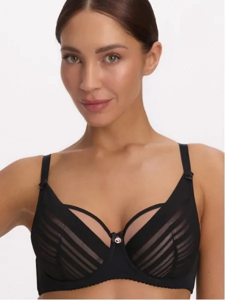Gaia Alicia 1395 Bra in Black, Semi-Soft Underwired Cups