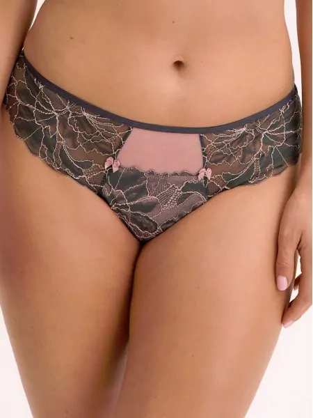Women's ash-pink lace Brazilian panties Gaia 1318 Priya