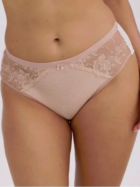 Gaia 1353 Yesenia Brazilian panties with delicate lace - cream-latte color
