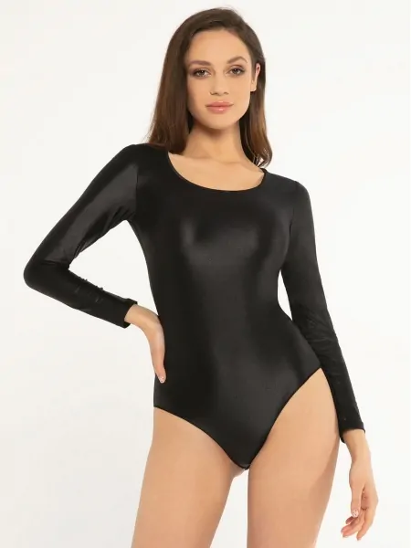 Gatta Perfect Black Brillant – Women’s Glossy Black Bodysuit