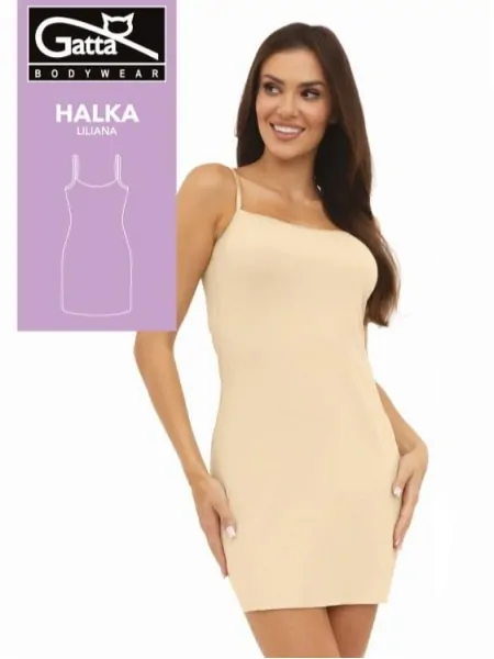 Gatta Liliana Short Slip with Spaghetti Straps - Opaque Seamless Fit Gatta Liliana Short Slip with Spaghetti Straps - Opaque Seamless Fit