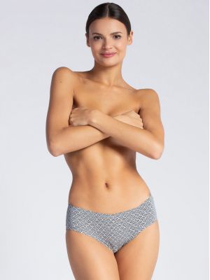 text_img_altWomen's black and white seamless bikini panties with an original pattern Gatta Bikini Cotton Comfort Print 01text_img_after1