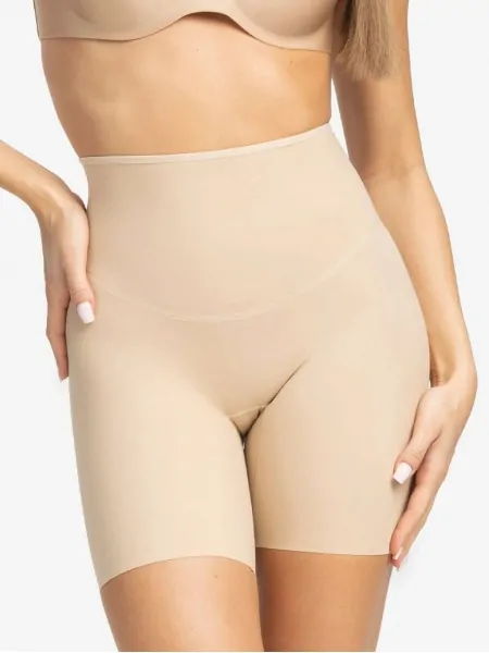 На картинке изображено - Моделирующие шорты Gatta Total Slim, высокая талия, сильная коррекция STRONG, телесные | фото 1