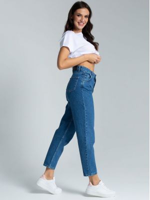 На картинке изображено - Модные джинсы с завышенной талией и прямыми штанинами Gatta Ida | фото 1