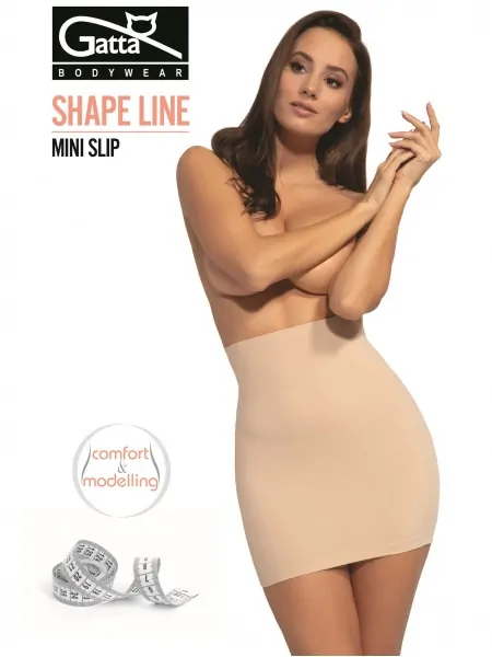 Женская бесшовная корректирующая юбка Gatta Shape Line Mini Slip - моделирует талию, живот и бедра