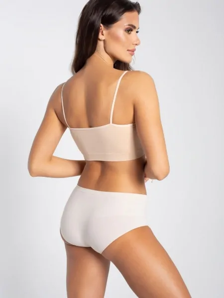 Жіночі м'які безшовні трусики сліп з пласким поясом Gatta bodywear Retro Sensual Skin