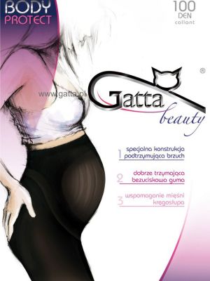 На картинке изображено - Колготки для беременных поддерживающие Gatta Body Protect 100den