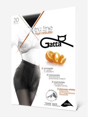 На картинке изображено - Непрозрачные женские колготы улучшающие лимфоток Gatta Bye Cellulite 20 den | фото 1