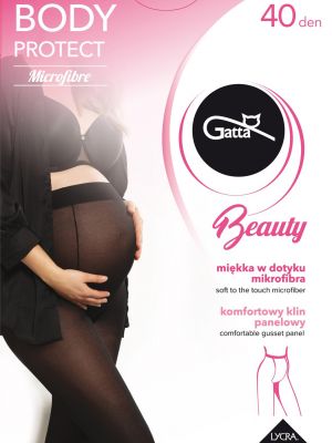 На картинке изображено - Классические матовые колготы для беременных женщин Gatta Body Protect 40 den
