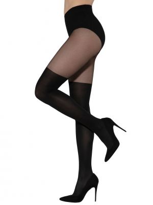 text_img_altWomen's stylish tights with parijins imitation (over the knee) Gatta Girl-Up 25 - 20 DENtext_img_after1