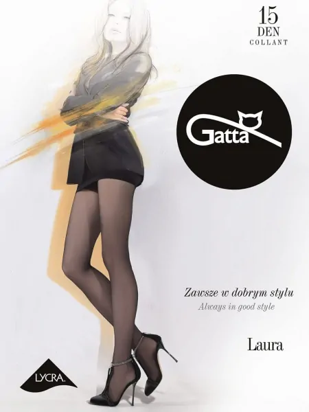 Women's thin classic tights Gatta Laura 15 den 6-XXL