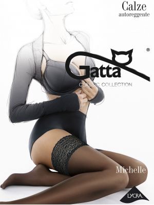 На картинке изображено - Женские тонкие матовые чулки Gatta Michelle 01 20den