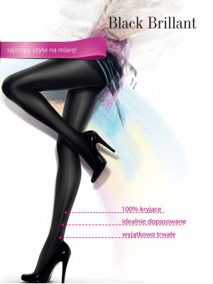 Women's ultra-elastic glossy tights Gatta Black Brillant