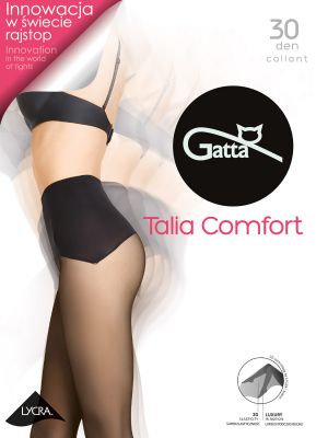 text_img_altWomen's matte tights with a comfortable waist Gatta Talia Comfort 30 dentext_img_after1