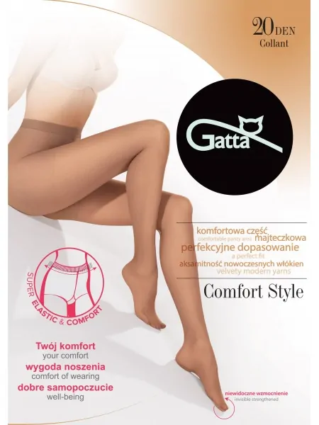 На картинке изображено - Женские колготы повышенной комфортности Gatta Comfort Style S-XL 20den | фото 1