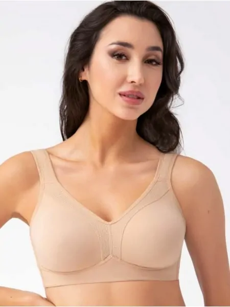 Бюстгальтер без косточек на широких бретелях Gorsenia K422 Anya Beige