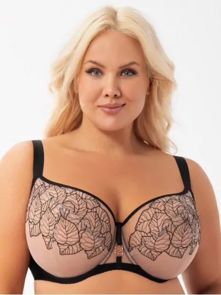 Unpadded bra with charming embroidery Gorsenia Palmira K924