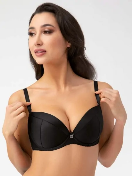Gorsenia K156/1 Toscana Black Padded Deep Plunge Bra