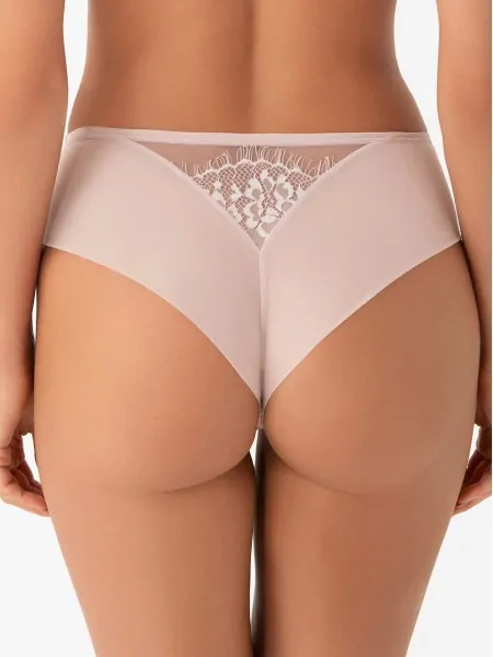 Елегантні трусики бразіліану з мереживом Gorsenia Alicante K649 Beige