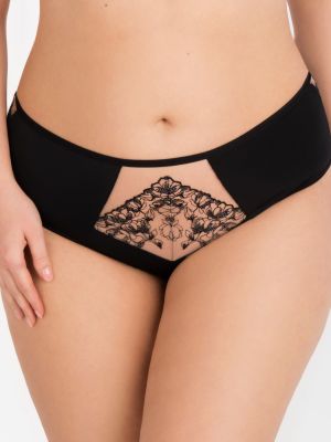 Women's slip panties with shiny embroidery Gorsenia K102 Zoya