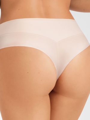 Women's beige high waist brazilian panties Gorsenia K567/1 Vicky