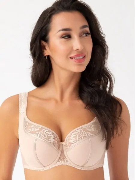 Напівм'який бюстгальтер на широких бретелях Gorsenia Alicante K647 Beige