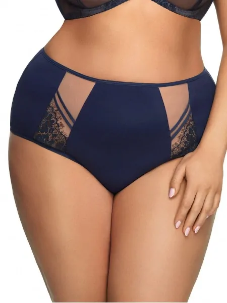 Женские трусики миди с кружевными вставками Gorsenia K497 Paradise Granat