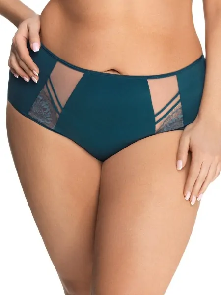 Женские высокие трусики макси Gorsenia K497 Paradise green
