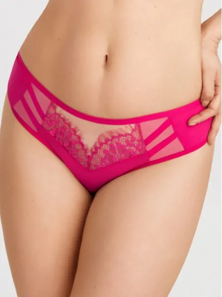 Жіночі яскраві трусики із завищеною талією Gorsenia K497/1 Paradise Amarant