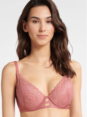 Beige lace push-up bra with removable pads Henderson ladies Hint 40659