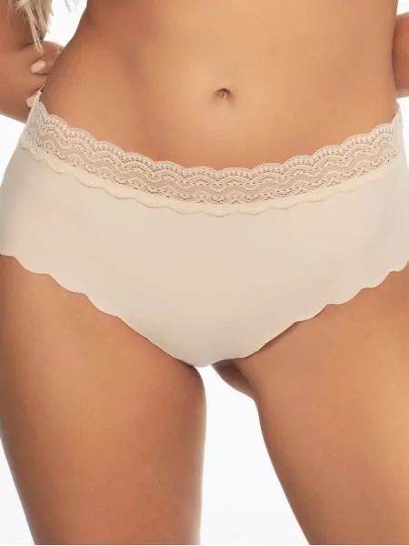 Henderson Ladies 41614 Polly Women's Seamless Panties - 2-pack, wavy thin edges and lace decor