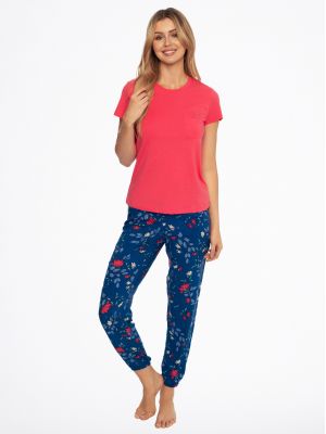 Women's Two-Tone Cotton & Viscose Pajama Set Henderson Ava 41302