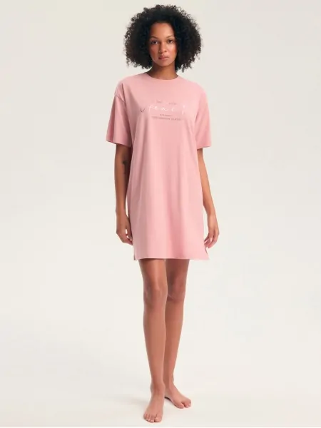 Henderson 45412 Ginger Women's Short Cotton Nightdress with Short Sleeves