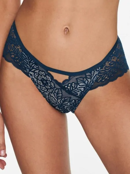 На картинці зображено - Жіночі трусики сліп з синього мережива Henderson Ladies Hint 40369 AW22 | фото 1