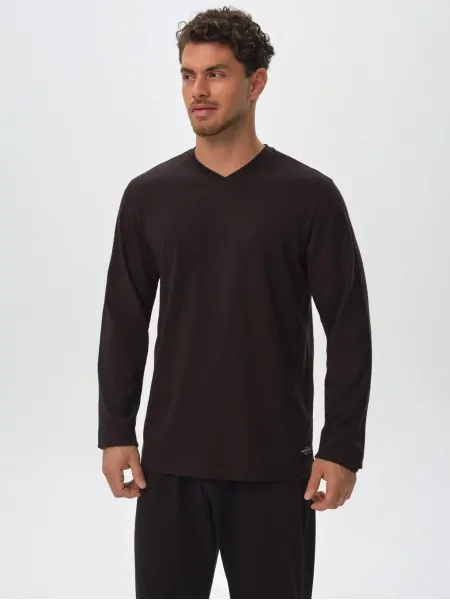 Black Cotton Long-Sleeve T-Shirt Henderson Harper 42259 AW24