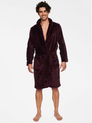text_img_altShort men's velor dressing gown under the belt with a collar Henderson Trick 40067text_img_after1