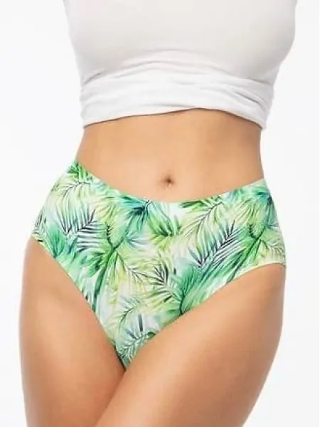 Женские высокие трусики бразилиана с тропическим узором Julimex Exotico Simple Brasil Maxi