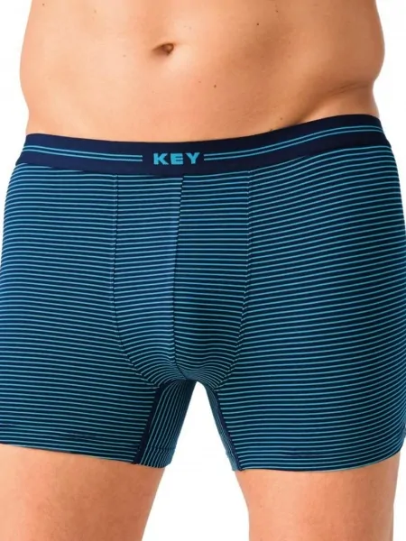 Men's Striped Bamboo Boxer Shorts Key MXH 319 A26 3XL-4XL
