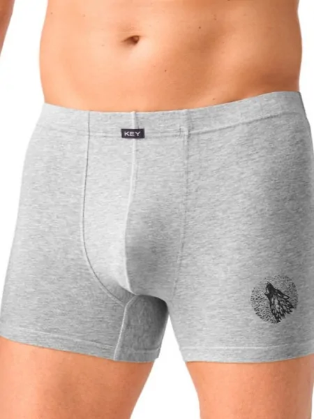 Key MXH 614 Men's Solid Boxers, Sizes 3XL-4XL - Stylish Wolf Print