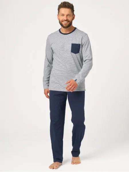 Key MNS 363 B26 Men's Pajama Set - Soft Cotton with Modern Design
