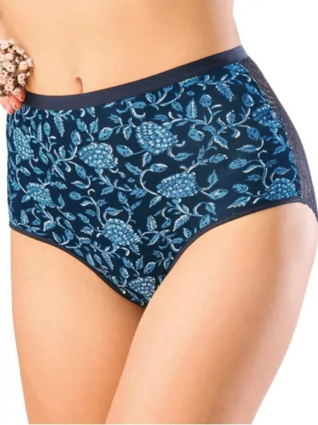 Key LPF 548 Women's High-Waist Briefs - Luxurious Lace Trim with Flat Waistband, 2-Pack