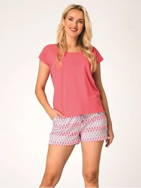 Key LNS 759 A26 Women's Summer Pajamas — Cotton Set with Shorts
