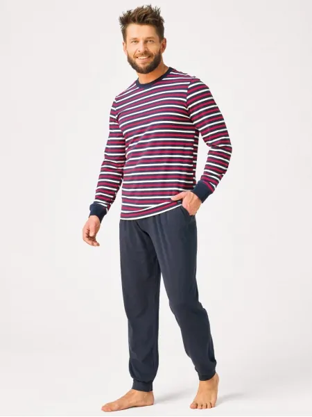 text_img_altKey MNS 365 B26 Men's Loungewear / Pajama Set - Ribbed Cuffs and Pocketstext_img_after1