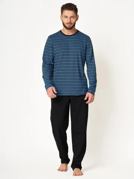 text_img_altLong Sleeve Cotton Loungewear / Pajama Set Key MNS 384 B24text_img_after1