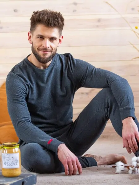 Men's cotton long-sleeved T-shirt Key Hot Touch MVD 155