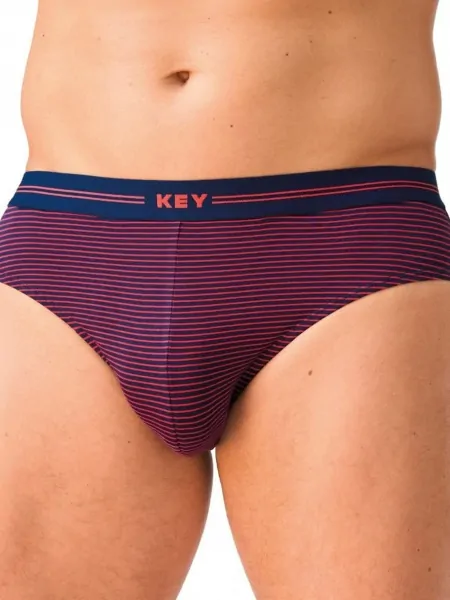 Men's Striped Bamboo Briefs Key MPP 319 A26 3XL-4XL